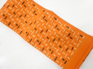 アンティーク　抽象模様織り出し　半幅帯（着用可）